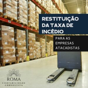 Restituição Da Taxa De Incêdio - ROMA CONTABILIDADE